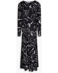 Hayley Menzies - Blaze Printed Silk-jacquard Maxi Dress - Lyst