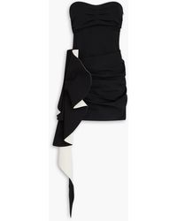 Jonathan Simkhai - Adina Strapless Ruffled Crepe Mini Dress - Lyst