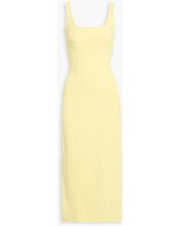 Another Tomorrow - Tie-Back Crepe Midi Dress - Lyst