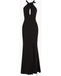 Marchesa - Cutout Bow-detailed Stretch-crepe Gown - Lyst