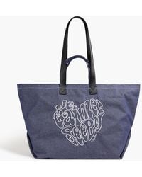 See By Chloé - Je t'aime tote bag aus denim mit stickereien - Lyst