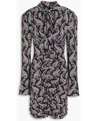 Isabel Marant - Linaziki Ruched Paisley-print Jersey Mini Dress - Lyst