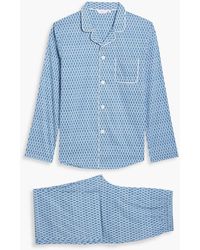 Derek Rose - Nelson Printed Cotton-poplin Pajama Set - Lyst