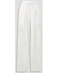 Isabel Marant - Hectorina Broderie Anglaise Modal-Blend Pants - Lyst