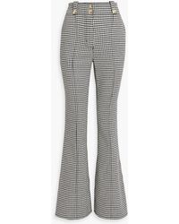 10 Crosby Derek Lam - Houndstooth Cotton-blend Tweed Flared Pants - Lyst