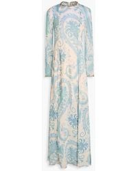 Zimmermann - Paisley-Print Georgette Maxi Dress - Lyst