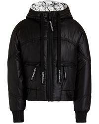 Just Cavalli Reversible Shell Hooded Jacket - Black