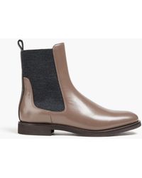 Brunello Cucinelli - Bead-Embellished Leather Chelsea Boots - Lyst