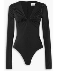 16Arlington - Tevenz body aus stretch-jersey mit kristallen und twist-detail - Lyst