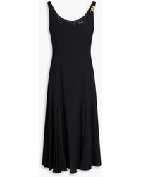 Versace - Embellished Chiffon And Crepe Midi Dress - Lyst