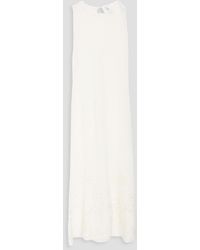 Erdem - Guipure Lace-trimmed Crochet-knit Cotton Midi Dress - Lyst