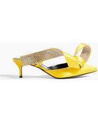Sergio Rossi - Marquise Embellished Satin Mules - Lyst