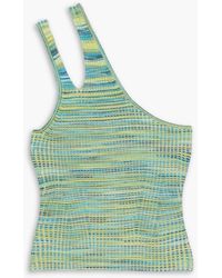 Jonathan Simkhai - Selby One-shoulder Cutout Cotton-blend Tank - Lyst