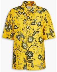 Erdem - Felipe Two-tone Floral-print Linen Shirt - Lyst
