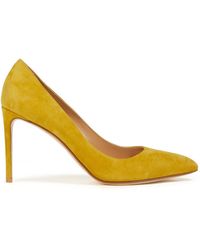 Francesco Russo Suede Court Shoes - Yellow