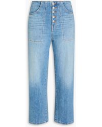 Veronica Beard - Crosbie Cropped High-rise Wide-leg Jeans - Lyst