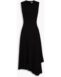 Victoria Beckham - Asymmetric Jersey Midi Dress - Lyst