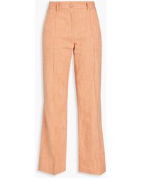 See By Chloé - Cotton And Linen-blend Tweed Flared Pants - Lyst