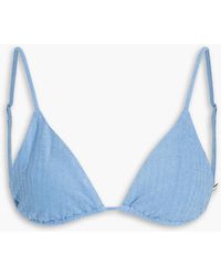 Onia - Alexa Ribbed Terry Triangle Bikini Top - Lyst