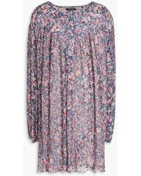 Isabel Marant - Orion minikleid aus seiden-georgette mit floralem print - Lyst