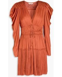 Ulla Johnson - Lu Bow-detailed Satin Mini Dress - Lyst