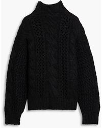 IRO - Fiby Open And Cable-knit Alpaca-blend Turtleneck Sweater - Lyst