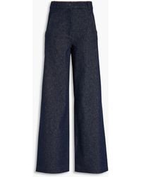 Giorgio Armani - High-Rise Wide-Leg Jeans - Lyst