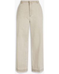 ATM - Cropped Cotton-blend Tweed Straight-leg Pants - Lyst