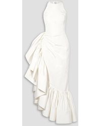 Rosie Assoulin - Whoopsy daisy asymmetrische robe aus seiden-charmeuse mit rüschenbesatz - Lyst