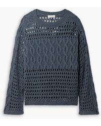 Lafayette 148 New York - Infinity Metallic Open-knit Silk-blend Sweater - Lyst