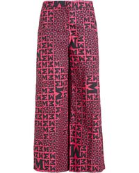 M Missoni Cropped Printed Cotton Wide-leg Trousers - Multicolour