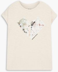 Ba&sh - Vadim Printed Slub Cotton-jersey T-shirt - Lyst