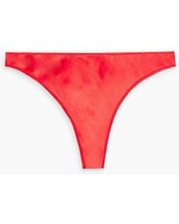 La Perla - Stretch-silk Mid-rise Thong - Lyst