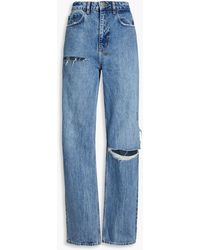 Ksubi Playback hoch sitzende jeans mit geradem bein in distressed-optik - Blau