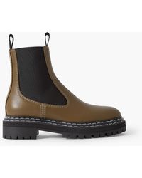 Proenza Schouler - Topstitched Leather Chelsea Boots - Lyst