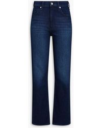 Rag & Bone - Hattie Faded Mid-Rise Straight-Leg Jeans - Lyst