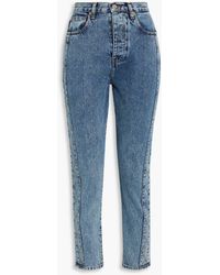 IRO - Gismond Acid Washed High-rise Straight-leg Jeans - Lyst