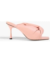 STUDIO AMELIA - Croissant 90 Twisted Leather Mules - Lyst
