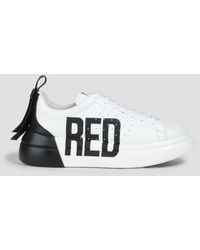 Red(V) - Bowalk Logo-print Leather Sneakers - Lyst