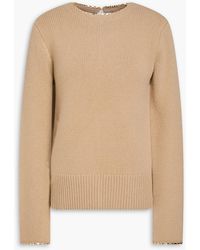TOTEME - Chain-embellished Wool And Cashmere-blend Sweater - Lyst