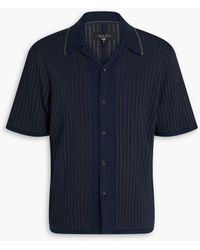 Rag & Bone - Harvey hemd aus jacquard-strick aus einer baumwollmischung - Lyst