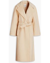 Sandro - Belted Wool-felt Coat - Lyst