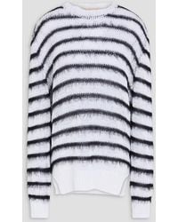 Marni - Striped Brushed Cotton Sweater - Lyst