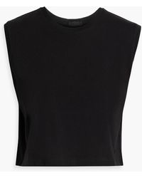ATM - Cropped Cotton-jersey Tank - Lyst