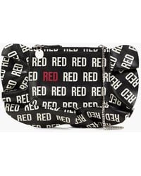 Red(V) - Ruffled Printed Leather Shoulder Bag - Lyst