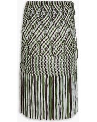 Wales Bonner - Java Fringed Macramé Skirt - Lyst