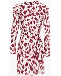 Isabel Marant - Yoana Ruffled Printed Silk Crepe De Chine Mini Dress - Lyst