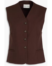 Loulou de Saison - Teora Wool-blend Twill Vest - Lyst