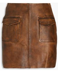 Sandro - Leather Mini Skirt - Lyst