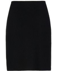 St. John Bouclé-knit Wool-blend Mini Skirt - Black
